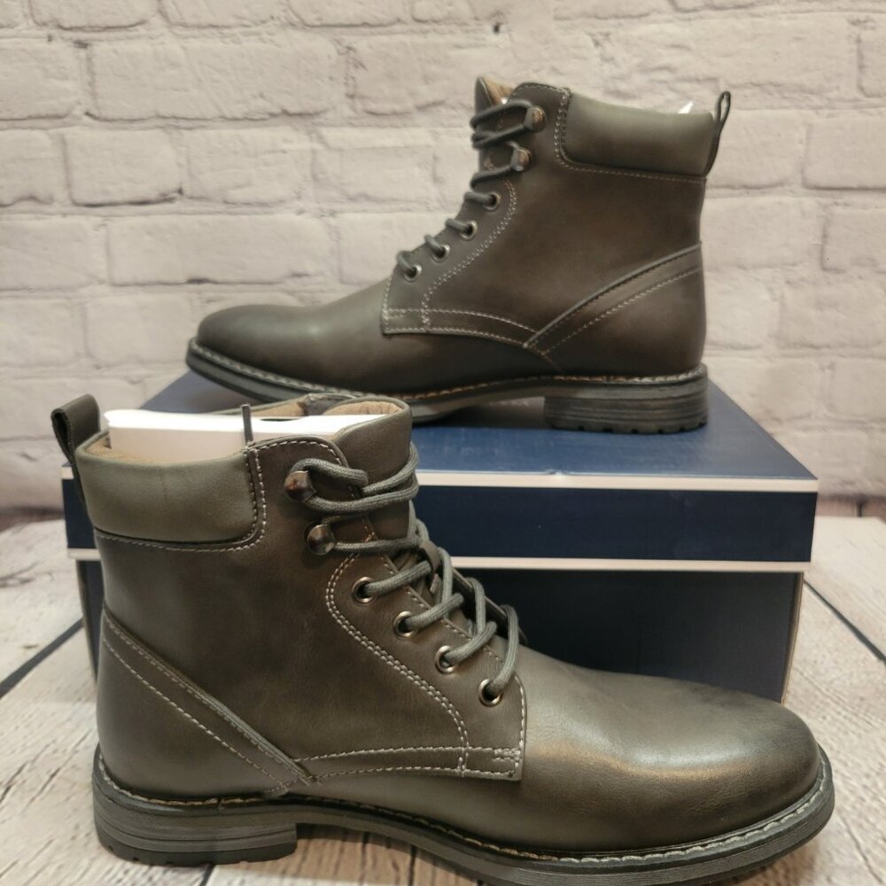 Club Room Men's Westin Lace-Up Boots- Grey